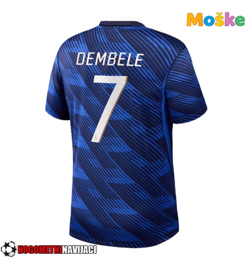 Moške Nogometnih dresov Francija Ousmane Dembele #7 Domači SP 2026 Kratki rokavi Moške Nogometnih dresov Francija Ousmane Dembele #7 Domači SP 2026 Kratki rokavi